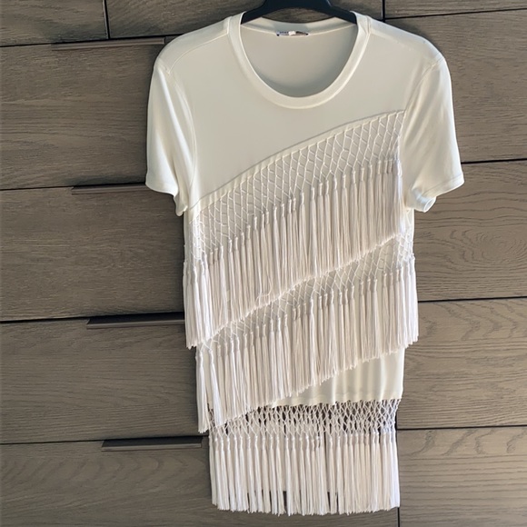 Opening Ceremony Off White Fringe top Medium - Picture 1 of 7